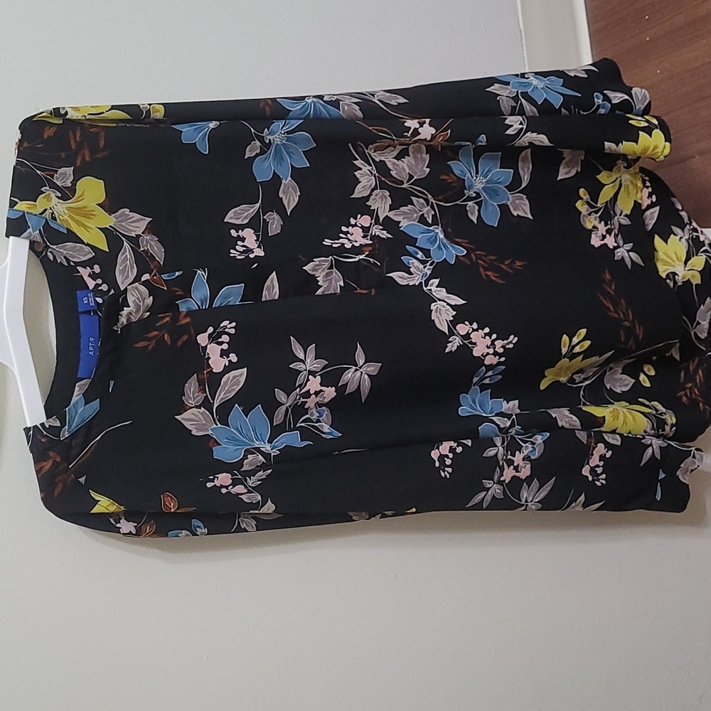 Black Floral Blouse